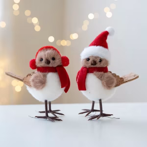 Charming Christmas Bird Ornaments
