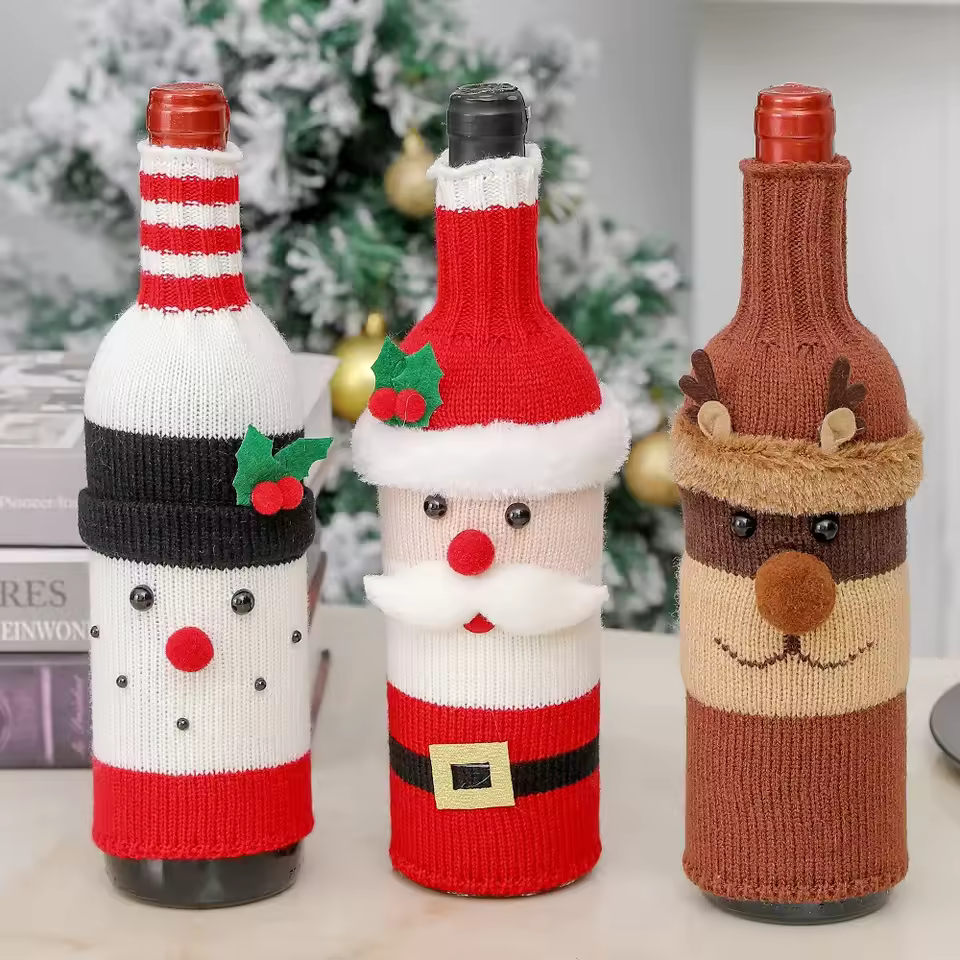 Jolly Santa Wine Bottle Cozy