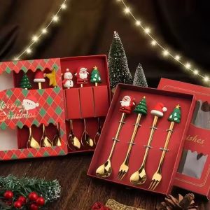 Stainless Steel Christmas Cutlery Set